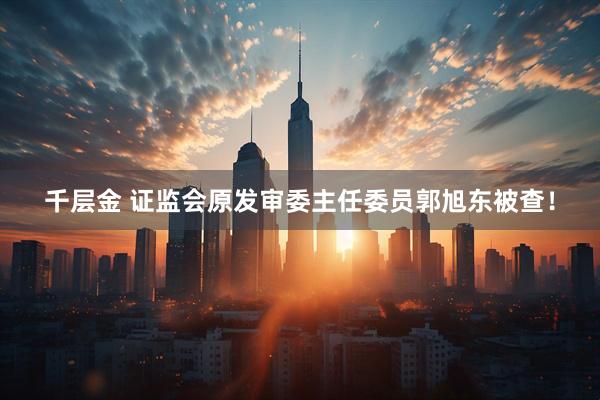 千层金 证监会原发审委主任委员郭旭东被查！